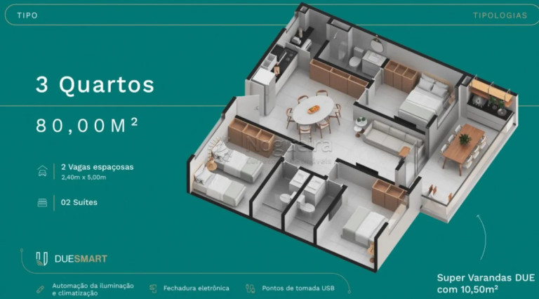 Imagem Apartamento com 3 Quartos à Venda, 80 m² em Carneiros - Tamandaré Imagem Apartamento com 3 Quartos à Venda, 80 m² em Carneiros - Tamandaré