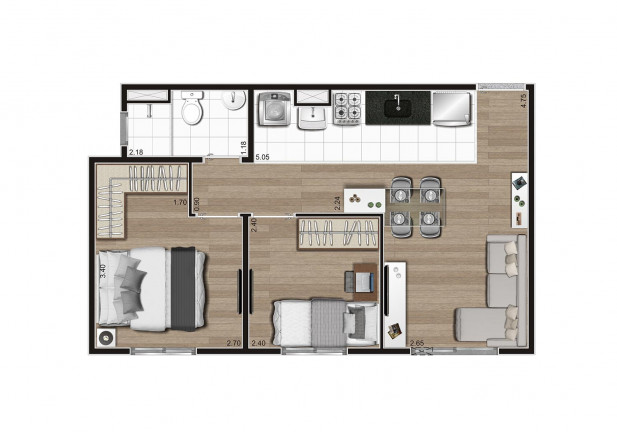 Imagem Apartamento com 2 Quartos à Venda, 40 m² em Sítio Da Figueira - São Paulo