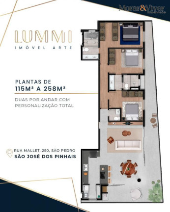 Imagem Apartamento com 3 Quartos à Venda, 116 m² em São Pedro - São José Dos Pinhais