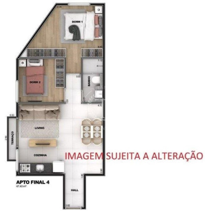 Imagem Apartamento com 2 Quartos à Venda, 43 m² em Santa Teresinha - São Paulo