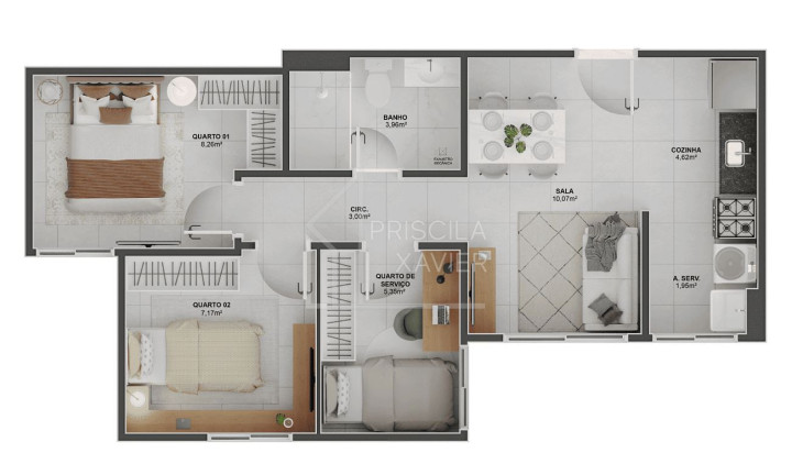 Imagem Apartamento com 2 Quartos à Venda, 42 m² em Aribiri - Vila Velha Imagem Apartamento com 2 Quartos à Venda, 42 m² em Aribiri - Vila Velha