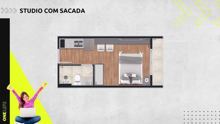 Imagem Apartamento com 1 Quarto à Venda, 20 m² em água Verde - Curitiba