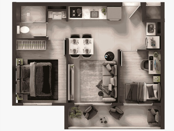 Imagem Apartamento com 1 Quarto à Venda, 33 m² em Morumbi - São Paulo