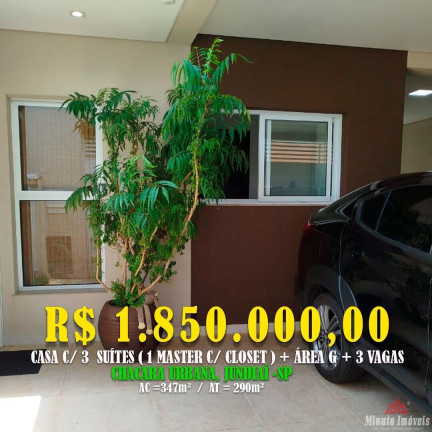 Foto do imóvel Sobrado com 3 Quartos à Venda, 347 m² em Chácara Urbana - Jundiaí