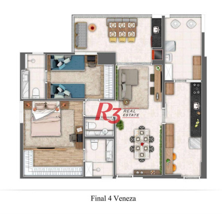 Imagem Apartamento com 2 Quartos à Venda, 87 m² em Gonzaga - Santos