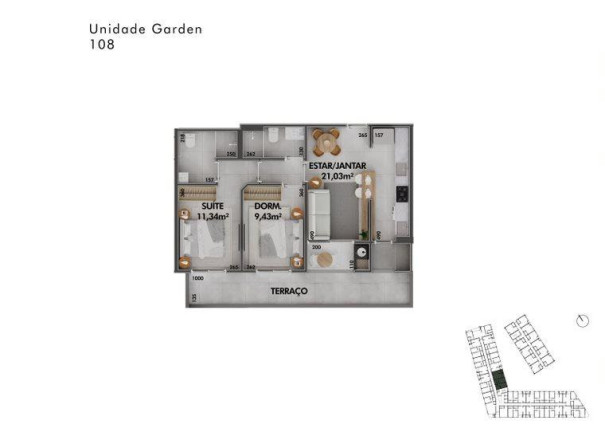 Apartamento com 2 Quartos à Venda, 80 m² em Cachoeira Do Bom Jesus - Florianópolis