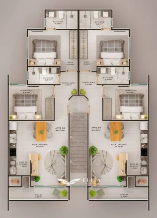 Imagem Apartamento com 2 Quartos à Venda, 65 m² em Los Angeles - Barra Velha