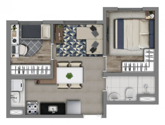 Imagem Apartamento com 2 Quartos à Venda, 33 m² em Socorro - São Paulo Imagem Apartamento com 2 Quartos à Venda, 33 m² em Socorro - São Paulo