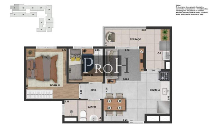 Apartamento com 2 Quartos à Venda, 42 m² em Jardim - Santo André
