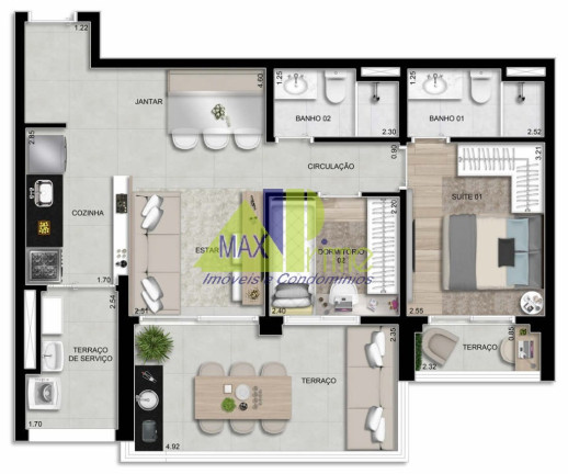 Imagem Apartamento com 2 Quartos à Venda, 70 m² em Vila Aricanduva - São Paulo