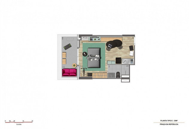 Imagem Studio com 1 Quarto à Venda, 28 m² em Centro - São Paulo