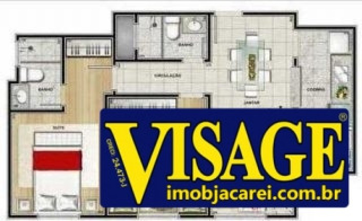 Imagem Apartamento com 3 Quartos à Venda, 124 m² em Vila Branca - Jacareí