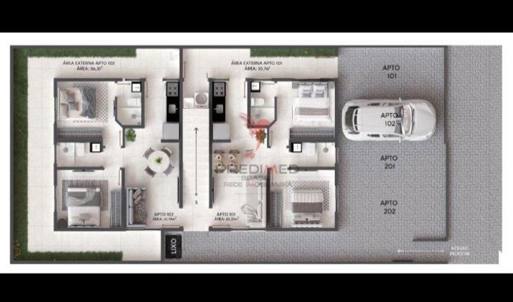 Apartamento com 2 Quartos à Venda, 43 m² em Mangabeira - João Pessoa