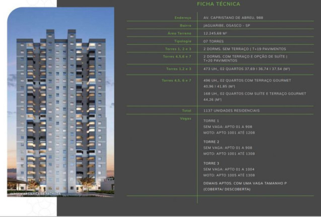 Imagem Apartamento com 1 Quarto à Venda, 36 m² em Jaguaribe - Osasco