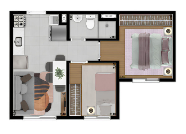 Imagem Imóvel com 2 Quartos à Venda, 31 m² em Vila Progresso (zona Leste) - São Paulo