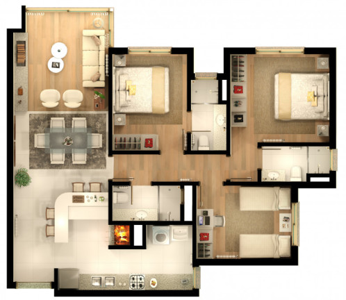 Imagem Apartamento com 3 Quartos à Venda, 135 m² em Centro - Gramado Imagem Apartamento com 3 Quartos à Venda, 135 m² em Centro - Gramado
