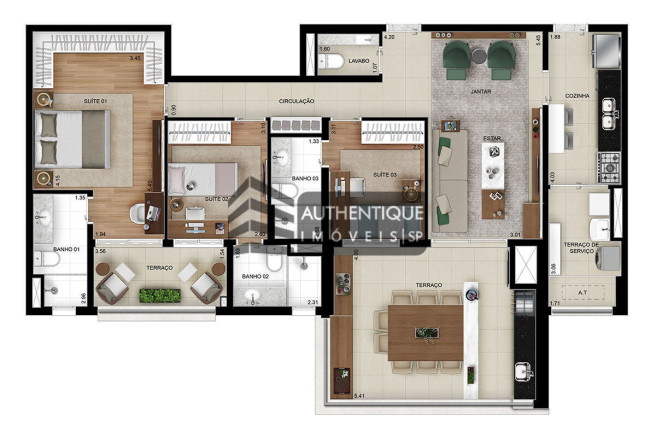 Imagem Apartamento com 3 Quartos à Venda, 159 m² em Mooca - São Paulo