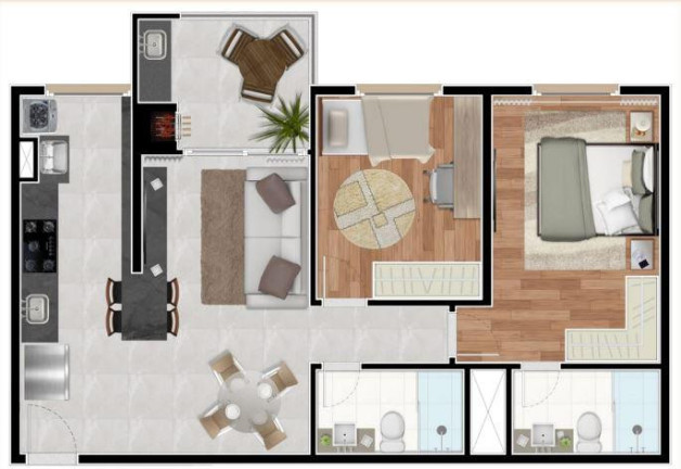Imagem Apartamento com 2 Quartos à Venda, 70 m² em Casa Branca - Santo André