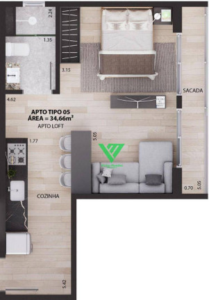 Imagem Apartamento com 1 Quarto à Venda, 29 m² em Tambauzinho - João Pessoa