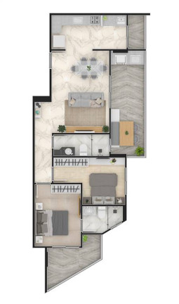 Imagem Apartamento com 2 Quartos à Venda, 79 m² em Mirim - Praia Grande