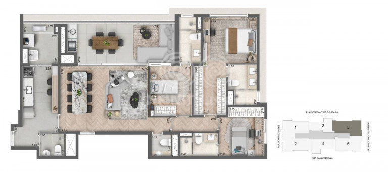 Imagem Apartamento com 3 Quartos à Venda, 135 m² em Campo Belo - São Paulo
