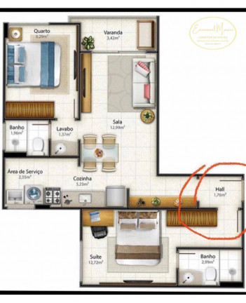 Imagem Apartamento com 1 Quarto à Venda, 40 m² em Mata Da Praia - Vitória