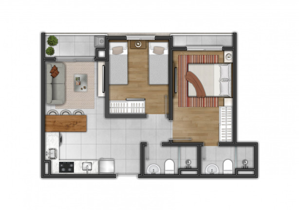 Imagem Apartamento com 3 Quartos à Venda, 86 m² em Bom Pastor - Igrejinha