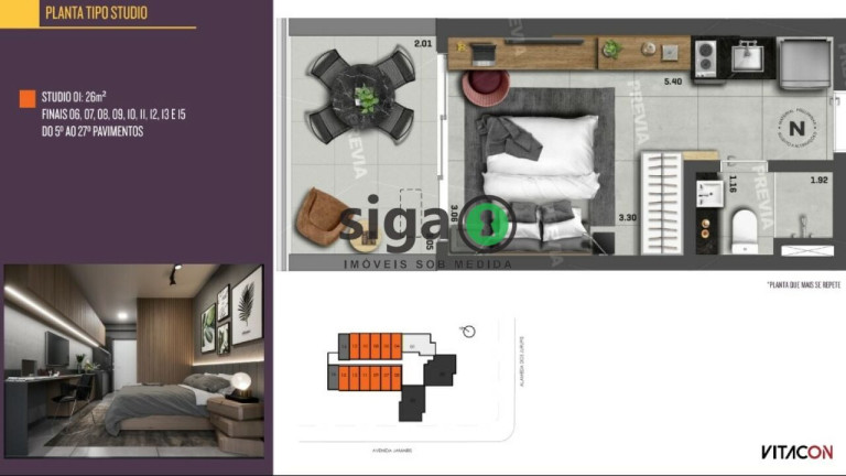 Imagem Apartamento com 1 Quarto à Venda, 26 m² em Indianópolis - São Paulo Imagem Apartamento com 1 Quarto à Venda, 26 m² em Indianópolis - São Paulo