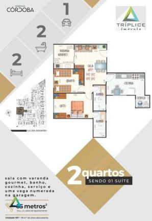Imagem Apartamento com 2 Quartos à Venda, 47 m² em Santa Helena - Juiz De Fora