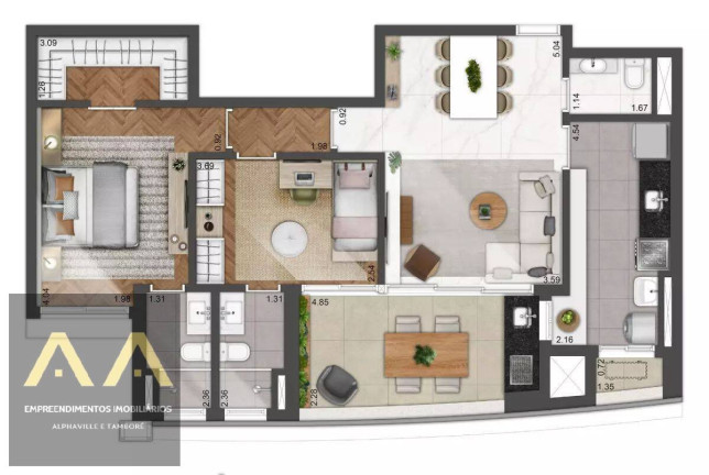 Imagem Apartamento com 2 Quartos à Venda, 95 m² em Alphaville - Barueri Imagem Apartamento com 2 Quartos à Venda, 95 m² em Alphaville - Barueri