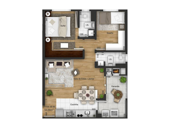 Imagem Apartamento com 2 Quartos à Venda, 62 m² em Tingui - Curitiba