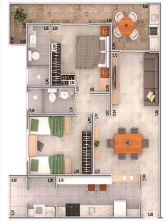 Imagem Apartamento com 2 Quartos à Venda, 86 m² em Caiçara - Praia Grande