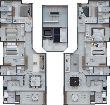 Imagem Imóvel com 3 Quartos à Venda, 105 m² em Itapema - Itapema