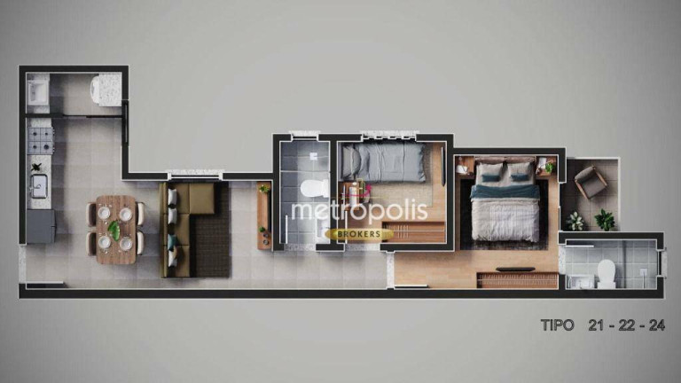 Imagem Apartamento com 2 Quartos à Venda, 46 m² em Campestre - Santo André Imagem Apartamento com 2 Quartos à Venda, 46 m² em Campestre - Santo André