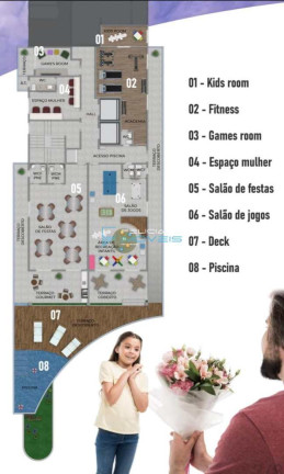 Imagem Apartamento com 1 Quarto à Venda, 44 m² em Guilhermina - Praia Grande