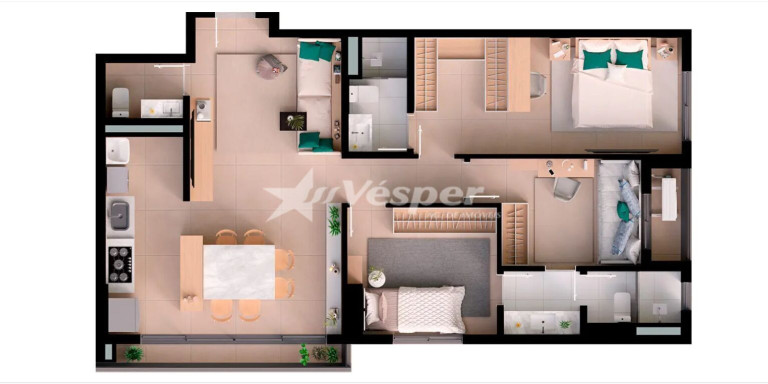 Imagem Apartamento com 2 Quartos à Venda, 65 m² em Jardim Goiás - Goiânia