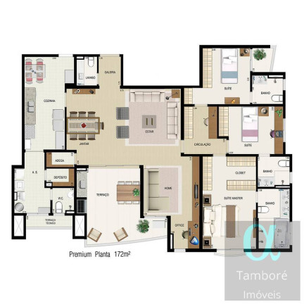 Imagem Apartamento com 3 Quartos à Venda, 173 m² em Tamboré - Santana De Parnaíba Imagem Apartamento com 3 Quartos à Venda, 173 m² em Tamboré - Santana De Parnaíba
