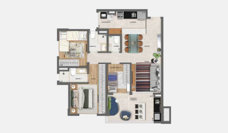 Imagem Apartamento com 3 Quartos à Venda, 88 m² em City América - São Paulo Imagem Apartamento com 3 Quartos à Venda, 88 m² em City América - São Paulo