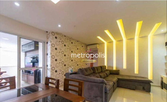 Apartamento com 3 Quartos à Venda, 126 m² em Vila Scarpelli - Santo André