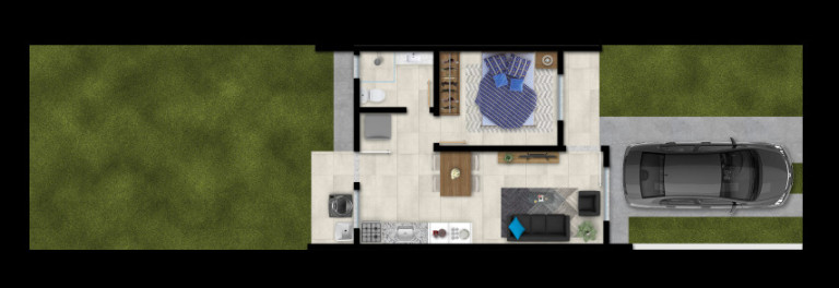 Imagem Casa de Condomínio com 1 Quarto à Venda, 33 m² em Morada Do Vale Ii - Gravataí
