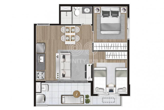 Imagem Apartamento com 2 Quartos à Venda, 45 m² em Anália Franco - São Paulo