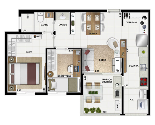 Imagem Imóvel com 3 Quartos à Venda, 58 m² em Morumbi - São Paulo Imagem Imóvel com 3 Quartos à Venda, 58 m² em Morumbi - São Paulo