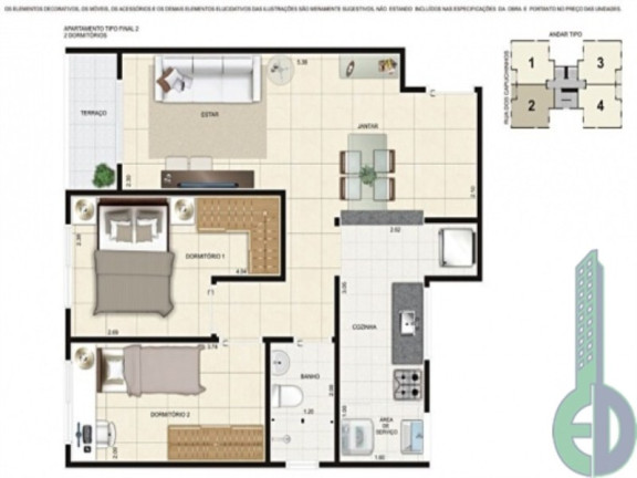Imagem Apartamento com 2 Quartos à Venda, 53 m² em Vila Guiomar - Santo André Imagem Apartamento com 2 Quartos à Venda, 53 m² em Vila Guiomar - Santo André