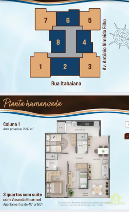 Imagem Apartamento com 3 Quartos à Venda, 76 m² em Praia De Itaparica - Vila Velha Imagem Apartamento com 3 Quartos à Venda, 76 m² em Praia De Itaparica - Vila Velha