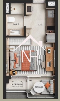 Imagem Apartamento com 1 Quarto à Venda, 25 m² em Perdizes - São Paulo