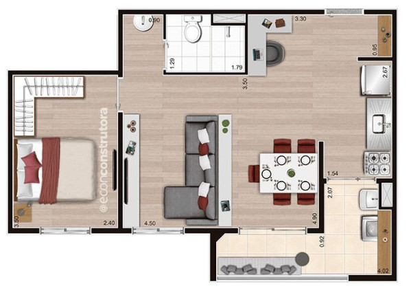 Imagem Apartamento com 2 Quartos à Venda, 47 m² em Vila Das Bandeiras - Guarulhos