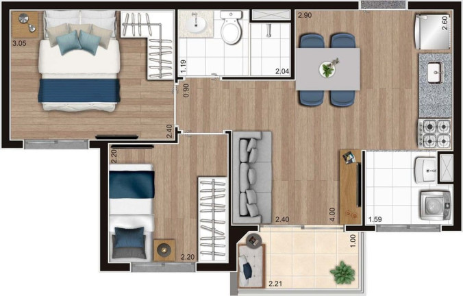Imagem Apartamento com 2 Quartos à Venda, 39 m² em Vila Leopoldina - São Paulo
