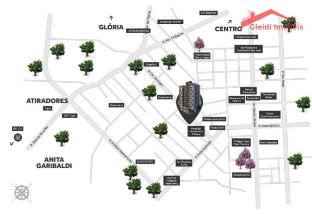 Imagem Apartamento com 3 Quartos à Venda, 78 m² em Anita Garibaldi - Joinville