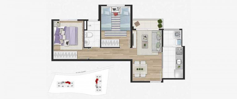 Imagem Apartamento com 2 Quartos à Venda, 48 m² em Jaguaribe - Osasco