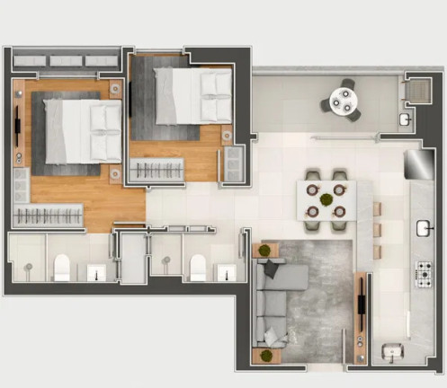 Imagem Apartamento com 2 Quartos à Venda, 73 m² em Tabuleiro - Camboriú